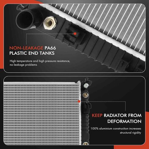 A-Premium Engine Coolant Radiator Assembly with Oil Cooler Compatible with Mercedes-Benz R350 2006-2012, R500 2006-2007, ML350 2006-2011, ML500 2006-2007, Automatic Trans. in Saudi Arabia