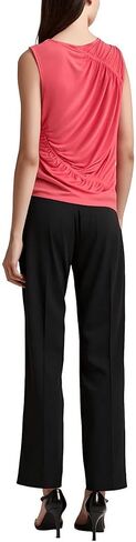 DKNY Womens Ruched Pullover Top Red XL in Saudi Arabia