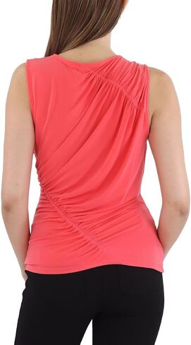 DKNY Womens Ruched Pullover Top Red XL in Saudi Arabia