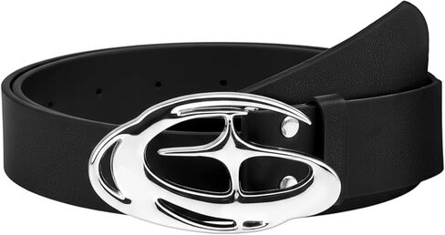 Y2k Belt, Goth Double Grommet Belt Faux Leather Punk Rock Belts for Men and Women, Y2k Fashion Accessories Bling Leather Belts With Cross and Diamond for Jeans in Saudi Arabia