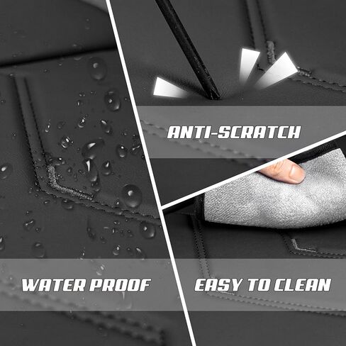 Car Seat Covers Fit for Toyota Land Cruiser 2000-2025, Stylish Sport Seat Covers, Waterproof Wear-Resistant Premium Nappa Leather Car Seat Cover.(Full Set with Pillow/Pure Black) in Saudi Arabia