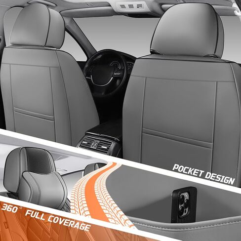 أغطية مقاعد السيارة مناسبة لسيارة Land Rover Range Rover Velar 2018-2025، غطاء مقعد مريح غير قابل للانزلاق متوافق مع وسادة هوائية، أغطية مقاعد جلدية مقاومة للماء (قياسية 5 مقاعد، أسود) in Kuwait