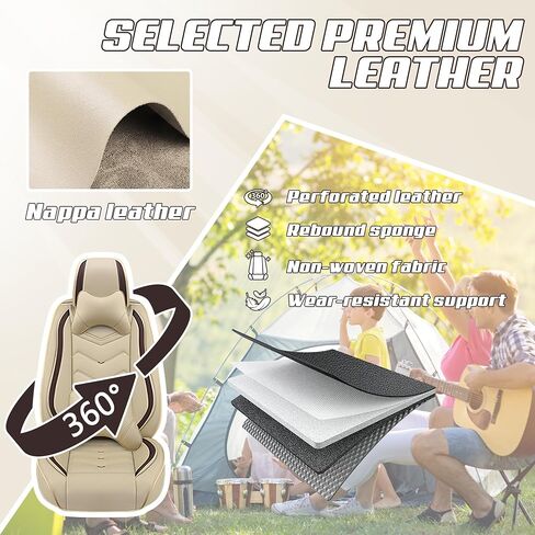 Car Seat Covers Fit for Nissan Frontier 2000-2025, Stylish Sport Seat Covers, Waterproof Wear-Resistant Premium Nappa Leather Car Seat Cover.(Full Set/Black Red) in Saudi Arabia