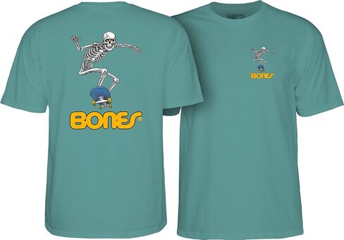 تي شيرت Powell Peralta Skeleton '2' من لوح التزلج، مائي، كبير in Saudi Arabia