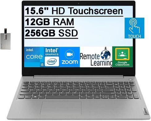 Lenovo Ideapad Slim 3 15.6 "FHD Anti-Glare Captop ، Intel I3-N305 ، 8GB LPDDR5 ، 1.16TB Storage (1TB SSD+160GB Station Station) ، NUM PAD ، HD Camera ، Dolby Audio ، WIFI 6 ، Win 11 ، Gray ، in Kuwait