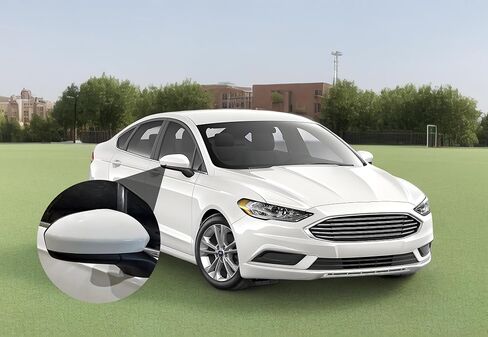 Right Passenger Side Mirror Cover Skull Cap Compatible with Ford Fusion 2013-2020 Without Turn Signal White in Saudi Arabia