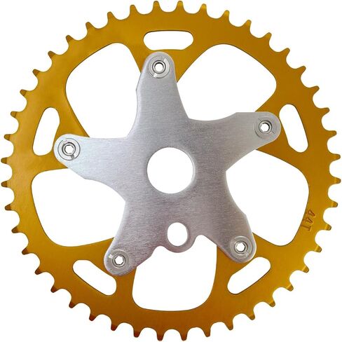 WFS Pulsar Chainring w/Spider Sprocket 44T 1/8" 110mm BCD 5 Arm Hole Old School BMX, Black, WFS3080-BO in Kuwait