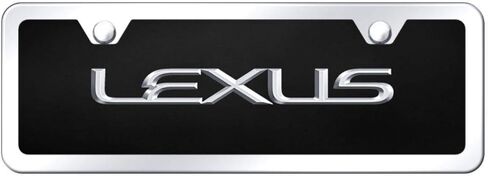 Au-Tomotive Gold, INC. Lexus Name Half-Size Black Metal License Plate Frame Kit in Saudi Arabia