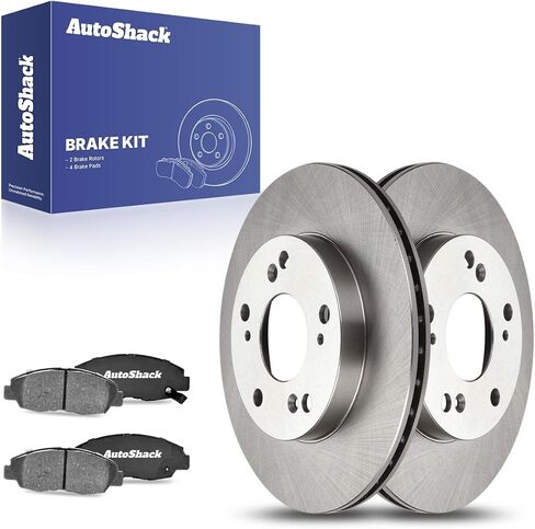 AutoShack Front Brake Rotors Ceramic Brake Pads | Replacement for 2006-2011 Honda Civic 1.8L FWD | 6-PC Brake Kit in Saudi Arabia