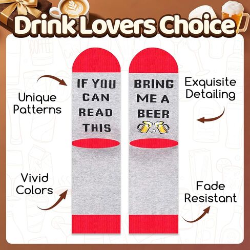 sockfun Funny Beer Gifts for Men, If You Can Read This Beer Socks for Drink Lovers, Beer Gifts Drinking Gifts in Kuwait
