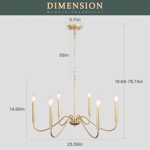 d 6-Light Farmhouse Chaner لغرفة الطعام - نمط شمعة ريفي، تركيبات إضاءة صناعية حديثة للمطبخ وغرفة المعيشة والبهو والمدخل in Saudi Arabia