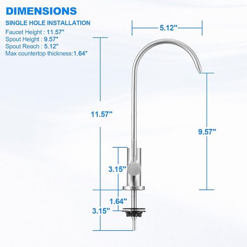 Inline Water Filter Kit for Ice Maker and Refrigerator,Include Feed Water Valve,1/4" Water Line and Quick Connect Fittings,Ideal for Ice Maker,Refrigerator,RO(Reverse Osmosis) System in Kuwait