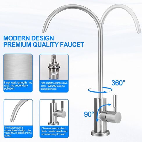 Inline Water Filter Kit for Ice Maker and Refrigerator,Include Feed Water Valve,1/4" Water Line and Quick Connect Fittings,Ideal for Ice Maker,Refrigerator,RO(Reverse Osmosis) System in Kuwait