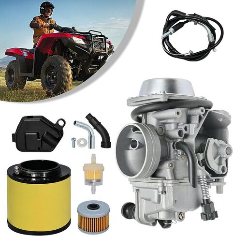 Carburetor Carb Kit Replacement for Hond Fourtrax 300 1986-2000; Foreman 400 1997-2004; Foreman 450 1998-2004; Rancher 350 1987-2000, 17254-HC5-900 Air filter, 15412-HM5-A10 Oil Filter in Saudi Arabia