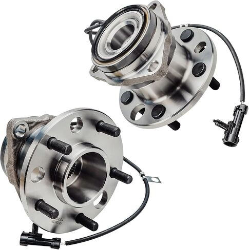 Detroit Axle - 4WD Front 2pc Wheel Bearing Hubs for 95-02 Chevrolet Astro GMC Safari, 2 Wheel Bearing and Hubs Assembly 1995 1996 1997 1998 1999 2000 2001 2002 Replacement in Saudi Arabia