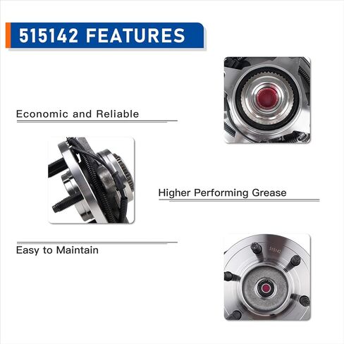 زوج PAROD 515142 4x4 4WD مجموعة محمل محور العجلة متوافقة مع 2011-2014 Ford Expedition، Lincoln Navigator، Ford F150، 2011-2012 Ford F150 6 العروات مع ABS in Saudi Arabia