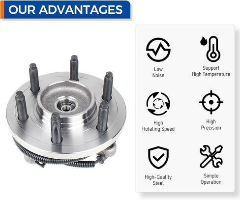 زوج PAROD 515142 4x4 4WD مجموعة محمل محور العجلة متوافقة مع 2011-2014 Ford Expedition، Lincoln Navigator، Ford F150، 2011-2012 Ford F150 6 العروات مع ABS in Saudi Arabia