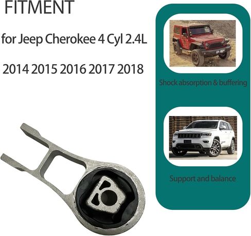 Silver Car Torque Motor Mount for Jeep Cherokee 4 Cyl 2.4L 2014 2015 2016 2017 2018 Lower Rear Engine Torque Strut Mount 68157441AB 68157441AC 68157441AD Rubber Metal in Kuwait