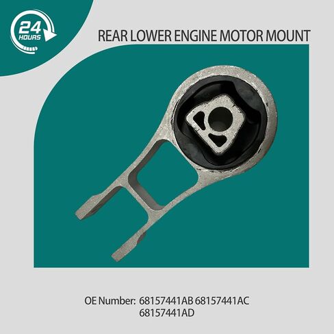 Silver Car Torque Motor Mount for Jeep Cherokee 4 Cyl 2.4L 2014 2015 2016 2017 2018 Lower Rear Engine Torque Strut Mount 68157441AB 68157441AC 68157441AD Rubber Metal in Kuwait