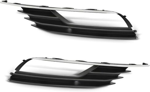 PIT66 غطاء مصباح الضباب الخفيف زوج متوافق مع Audi A3/A3 Quattro 2015-2016 8V5807682A9B9، AU1039129 أسود وكروم in Saudi Arabia