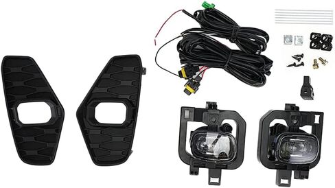 Car Front Fog Light Compatible with Nissan Navara NP300 2021+, LED Front Fog Lamp Lower Bumper Light, Clear Lens Black Housing in Saudi Arabia