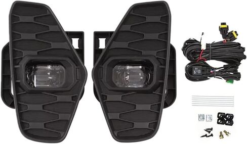 Car Front Fog Light Compatible with Nissan Navara NP300 2021+, LED Front Fog Lamp Lower Bumper Light, Clear Lens Black Housing in Saudi Arabia