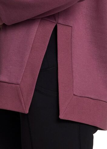 RBX Active Women's Fleece Sweatshirt with Pockets, Blended Cotton Fleece Tunic Pullover Relaxed Fit Cowl Neck Sweater in Kuwait