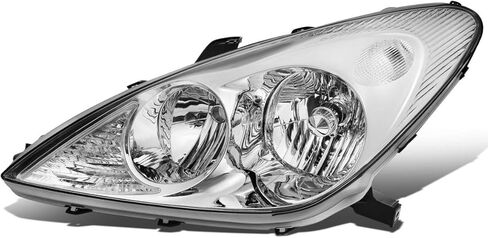 DNA MOTORING OEM-HL-0117-L Chrome Housing Factory Style Driver Side Headlight Replacement [Compatible with 02-03 Lexus ES300 / 2004 ES330] in Saudi Arabia