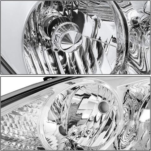 DNA MOTORING OEM-HL-0117-L Chrome Housing Factory Style Driver Side Headlight Replacement [Compatible with 02-03 Lexus ES300 / 2004 ES330] in Saudi Arabia