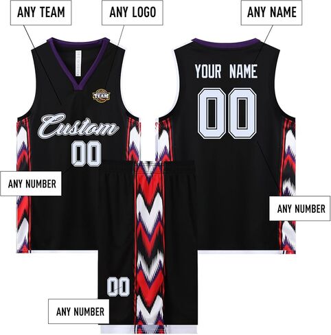 Personalized Customized Mens Mesh Sports Basketball Jerseys Sweatshirts Fans Vest Shorts Youth in Kuwait