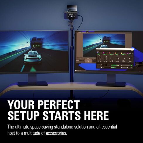 مشبك Elgato للضوء المفتاح الجديد-حامل مكتب مثبت على الحافة ، ارتفاع قابل للتعديل وميل ، حامل سماعات الرأس ، أبيض نظيف-لمفتاح Light Neo أو Facecam Neo in Kuwait