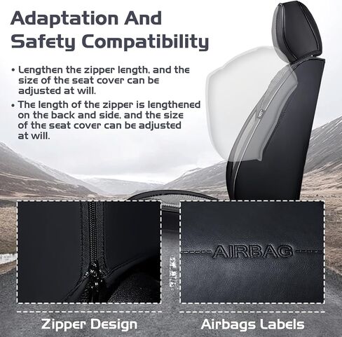 Car Seat Covers for Toyota Corolla 2000-2025, Waterproof Nappa Leather Full Set Seat Cover with Headrests, Anti-Slip and Comfortable Automotive Seat Protector&Accessories(Black Gray) in Saudi Arabia