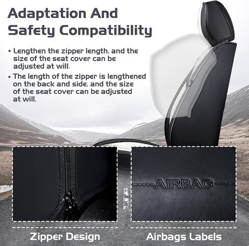 Car Seat Covers for Toyota Corolla 2000-2025, Waterproof Nappa Leather Full Set Seat Cover with Headrests, Anti-Slip and Comfortable Automotive Seat Protector&Accessories(Black Gray) in Saudi Arabia