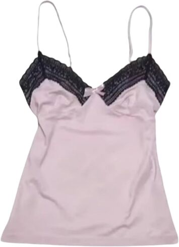 Lolita Tank Top for Women Kawaii Lace Trim Bow Shirt Cutecore Y2k Summer Clothes Vintage Aesthetic Gothic Streetwear in Saudi Arabia