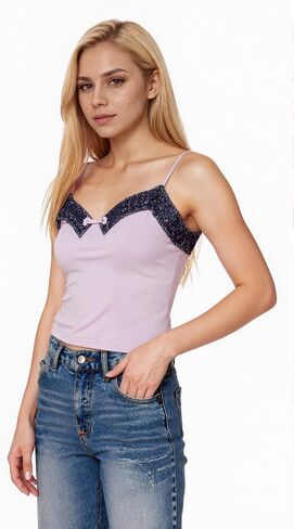 Lolita Tank Top for Women Kawaii Lace Trim Bow Shirt Cutecore Y2k Summer Clothes Vintage Aesthetic Gothic Streetwear in Saudi Arabia