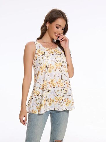 قميص Vislivin بدون أكمام للنساء مع حمالة صدر مدمجة وفضفاضة، قميص قصير فضفاض للتمرين والسفر in Kuwait