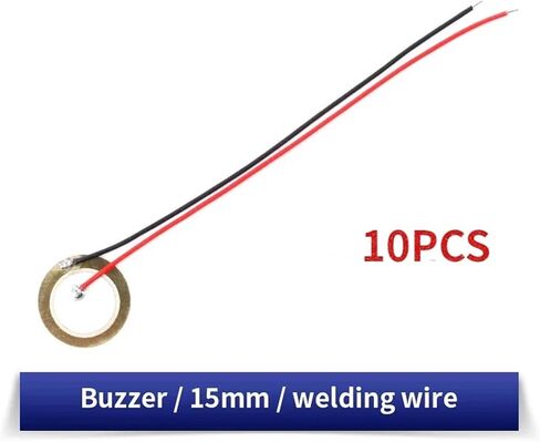 10pcs/20pcs Piezoelectric Piezo Ceramic Wafer Plate Dia 12MM 15MM 18MM 20MM 27MM 35MM 50MM with Wire for Buzzer Loudspeaker(20pcs 35mm) in Saudi Arabia