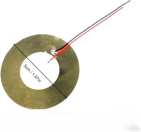 10pcs/20pcs Piezoelectric Piezo Ceramic Wafer Plate Dia 12MM 15MM 18MM 20MM 27MM 35MM 50MM with Wire for Buzzer Loudspeaker(20pcs 35mm) in Saudi Arabia