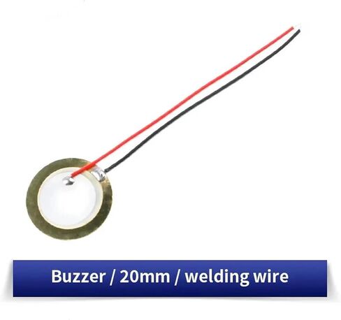 10pcs/20pcs Piezoelectric Piezo Ceramic Wafer Plate Dia 12MM 15MM 18MM 20MM 27MM 35MM 50MM with Wire for Buzzer Loudspeaker(20pcs 35mm) in Saudi Arabia