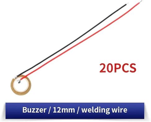 10pcs/20pcs Piezoelectric Piezo Ceramic Wafer Plate Dia 12MM 15MM 18MM 20MM 27MM 35MM 50MM with Wire for Buzzer Loudspeaker(20pcs 35mm) in Saudi Arabia