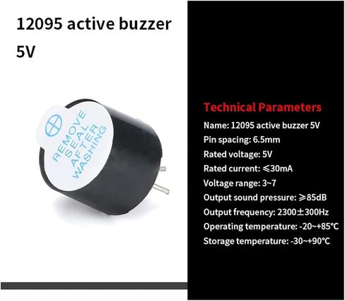 10PCS Active Buzzer 5V 12V TMB12A05 TMB12A12 Magnetic Long Continous Beep Tone Alarm Ringer 12 * 9.5mm Piezo Buzzers(TMB12A-12V) in Saudi Arabia