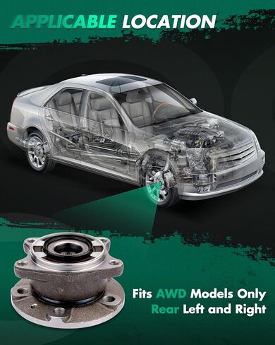 SCITOO 2pcs Rear Wheel Hub Bearing 512273 for 2003-2014 for Volvo XC90 2.5L 2.9L 3.2L 4.4L in Saudi Arabia