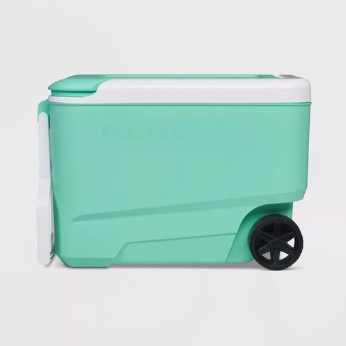برودة مع Wheelie Cool 38QT المتداول مع عجلات متينة ، مقبض السحب المعزز ، سعة 53-CAN ، بطانة مقاومة للبقع ، مصنوعة في الولايات المتحدة الأمريكية in Saudi Arabia