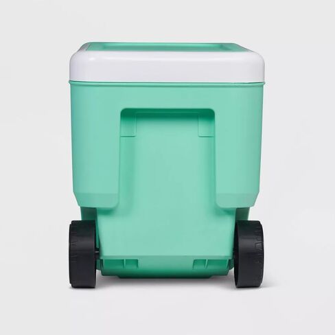 برودة مع Wheelie Cool 38QT المتداول مع عجلات متينة ، مقبض السحب المعزز ، سعة 53-CAN ، بطانة مقاومة للبقع ، مصنوعة في الولايات المتحدة الأمريكية in Saudi Arabia