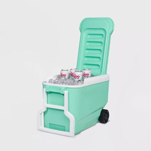 برودة مع Wheelie Cool 38QT المتداول مع عجلات متينة ، مقبض السحب المعزز ، سعة 53-CAN ، بطانة مقاومة للبقع ، مصنوعة في الولايات المتحدة الأمريكية in Saudi Arabia