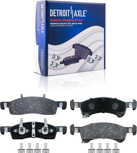 محور ديترويت - مجموعة الفرامل الأمامية لـ 03-06 Ford Expedition Lincoln Navigator استبدال 2003 2004 2005 2006 قرص الفرامل الدوارة وسادات الفرامل السيراميكية in Saudi Arabia