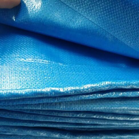 غطاء قماش القنب المقاوم للماء شديد التحمل، مقاس 20 × 40 قدم، وسمك 7 مل، أزرق، مقاوم للأشعة فوق البنفسجية، مع حلقات تثبيت in Saudi Arabia