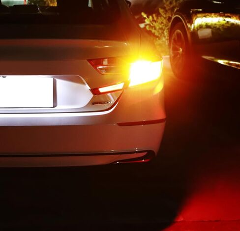 iJDMTOY CAN-bus 25W High Power Amber LED Rear Turn Signal Bulbs Compatible With 2018-2022 Honda Accord Sedan (No No Hyper FlashLoad Resistor Required) in Saudi Arabia