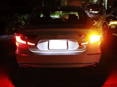 iJDMTOY CAN-bus 25W High Power Amber LED Rear Turn Signal Bulbs Compatible With 2018-2022 Honda Accord Sedan (No No Hyper FlashLoad Resistor Required) in Saudi Arabia