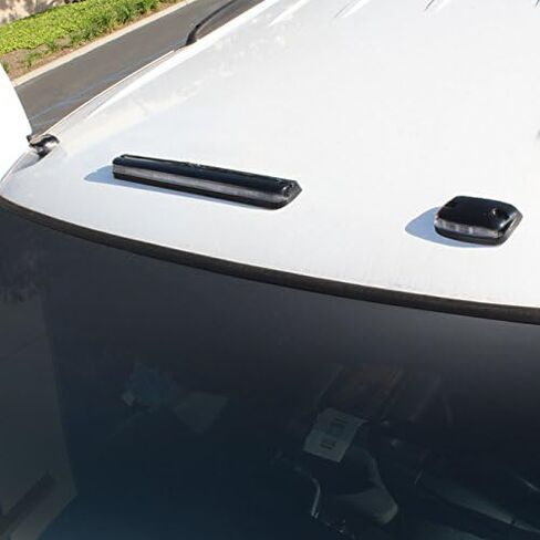 AKKON - For Smoked Lens 3Pcs 2007-2013 Silverado Sierra Pickup Amber LED Roof Top Running Cab Lights Replacement in Saudi Arabia